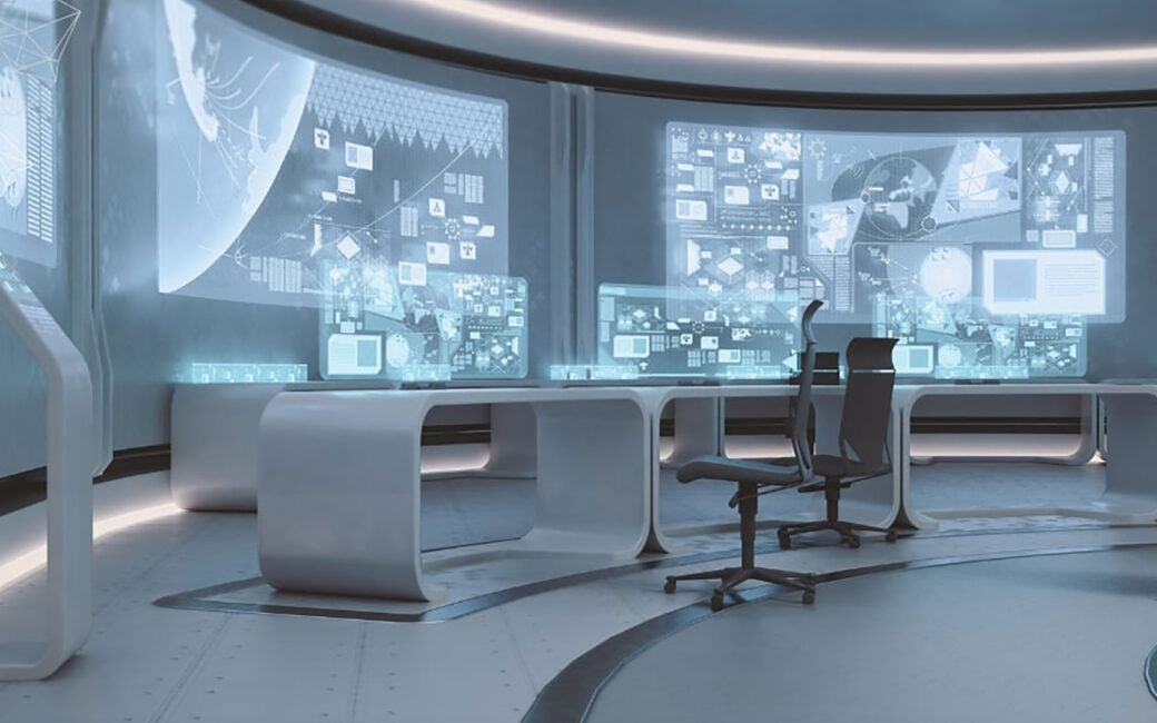 Futuristic conference room